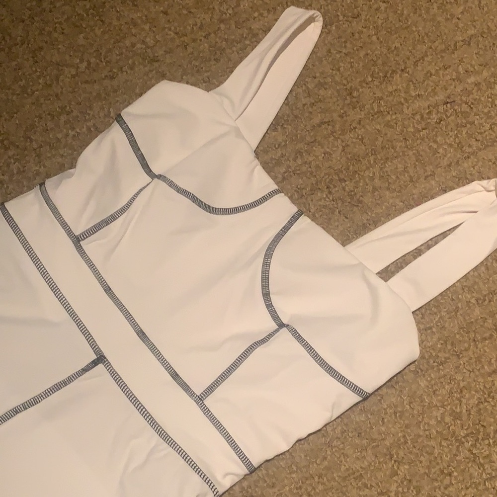 NWT We Wore What Off White Corset Bodysuit Medium